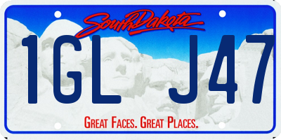 SD license plate 1GLJ47