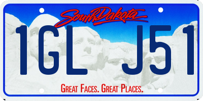 SD license plate 1GLJ51