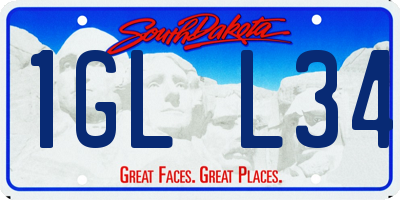 SD license plate 1GLL34