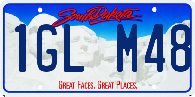 SD license plate 1GLM48