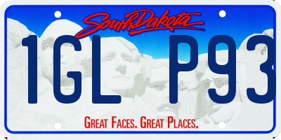 SD license plate 1GLP93