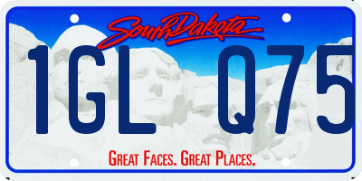 SD license plate 1GLQ75