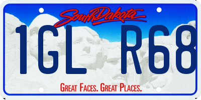 SD license plate 1GLR68