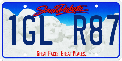 SD license plate 1GLR87