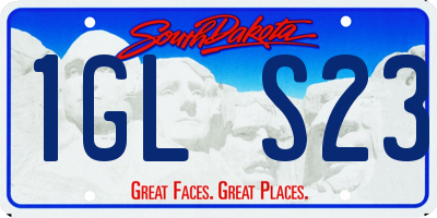 SD license plate 1GLS23