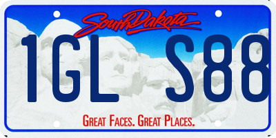 SD license plate 1GLS88