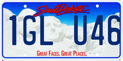 SD license plate 1GLU46