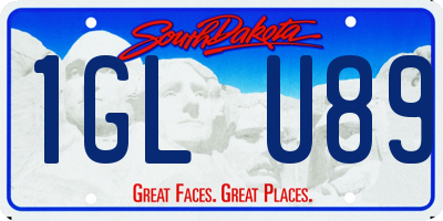 SD license plate 1GLU89