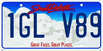 SD license plate 1GLV89