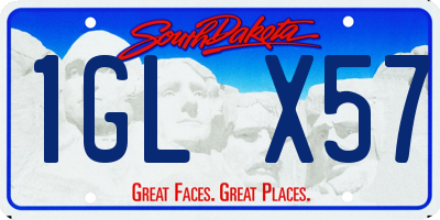 SD license plate 1GLX57