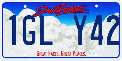 SD license plate 1GLY42