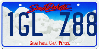SD license plate 1GLZ88