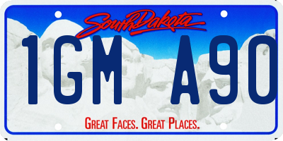 SD license plate 1GMA90