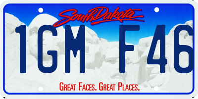 SD license plate 1GMF46