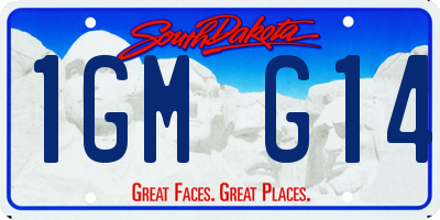 SD license plate 1GMG14