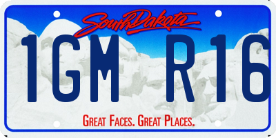 SD license plate 1GMR16