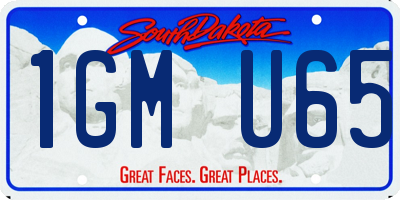 SD license plate 1GMU65