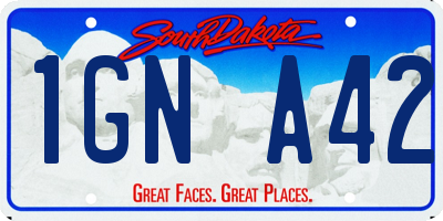 SD license plate 1GNA42