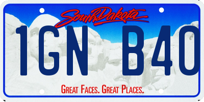 SD license plate 1GNB40