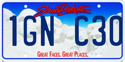 SD license plate 1GNC30