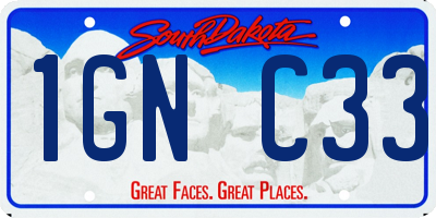 SD license plate 1GNC33