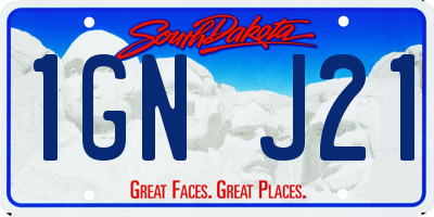 SD license plate 1GNJ21