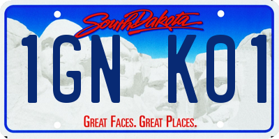 SD license plate 1GNK01