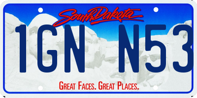 SD license plate 1GNN53