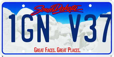 SD license plate 1GNV37