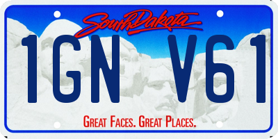 SD license plate 1GNV61