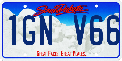 SD license plate 1GNV66
