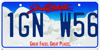 SD license plate 1GNW56