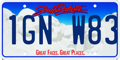 SD license plate 1GNW83