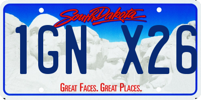 SD license plate 1GNX26