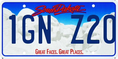 SD license plate 1GNZ20