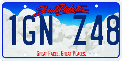 SD license plate 1GNZ48