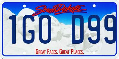 SD license plate 1GOD99
