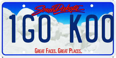 SD license plate 1GOK00