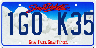 SD license plate 1GOK35