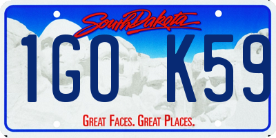 SD license plate 1GOK59
