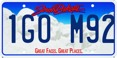 SD license plate 1GOM92