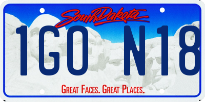 SD license plate 1GON18