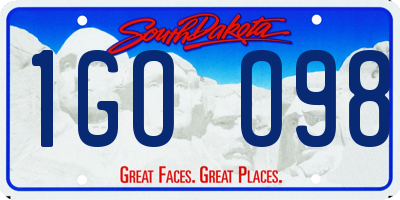 SD license plate 1GOO98