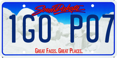 SD license plate 1GOP07