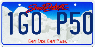 SD license plate 1GOP50
