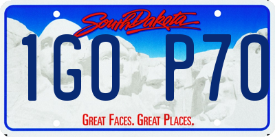 SD license plate 1GOP70