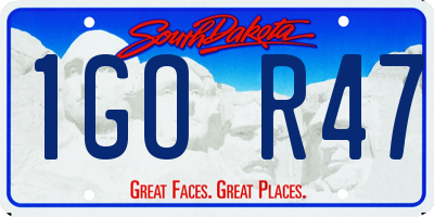 SD license plate 1GOR47