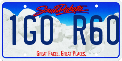 SD license plate 1GOR60