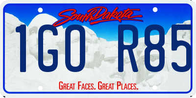 SD license plate 1GOR85