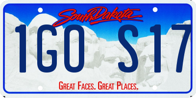 SD license plate 1GOS17